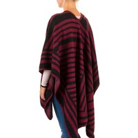 Damen Poncho von Best Fashion Gr. one size - wine