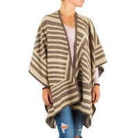 Damen Poncho von Best Fashion Gr. one size - beige
