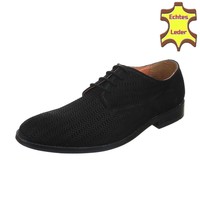 Leder Freizeitschuhe - schwarz
