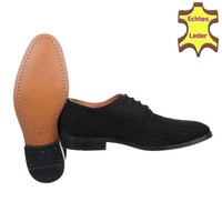 Leder Freizeitschuhe - schwarz