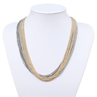 Damen Halskette - goldsilver