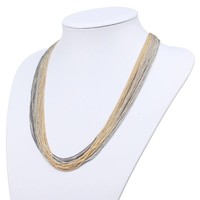 Damen Halskette - goldsilver