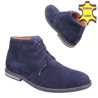 Leder Freizeitschuhe - navy