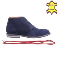 Leder Freizeitschuhe - navy