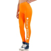Damen Leggings von Best Fashion Gr. one size - neonorange