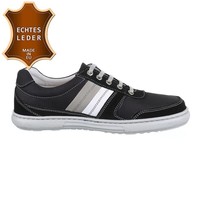 Herren Leder Freizeitschuhe - schwarzgrau