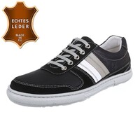 Herren Leder Freizeitschuhe - schwarzgrau