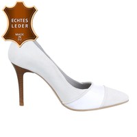 Damen Pumps - weißes Leder