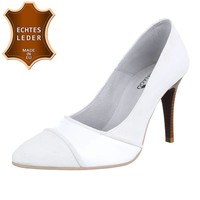 Damen Pumps - weißes Leder