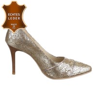 Damen Pumps - beige Leder