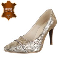Damen Pumps - beige Leder
