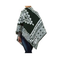 Damen Poncho Gr. eine Größe - grün