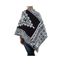 Damen Poncho Gr. eine Größe - dunkelblau
