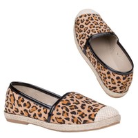 Damen Espadrilles-Leopard