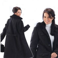 Lange Jacke mit Knopfverschluss