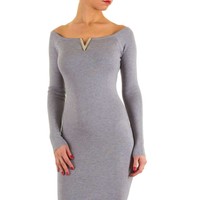 Damen Kleid von Moewy Gr. one size - grey