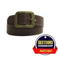 Gürtel braun mit eckiger Schnalle