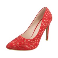 Damen High Heels - red