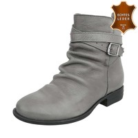Damen Leder Stiefeletten - grey