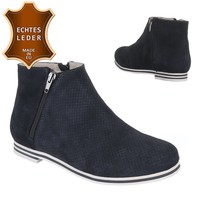 Damen Leder Stiefeletten - grey