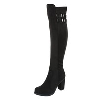 Damen Overknee Stiefel - black