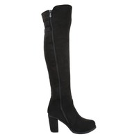 Damen Overknee Stiefel - black