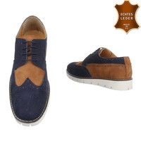 Leder Herren Freizeitschuhe von COOLWALK - navytan