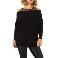 Damen Pullover von Moewy Gr. one size - black