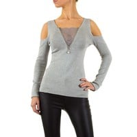 Damen Pullover von Moewy Gr. one size - grey