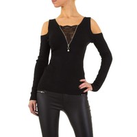 Damen Pullover von Moewy Gr. one size - black