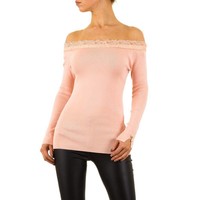 Damen Pullover von Moewy Gr. one size - rose