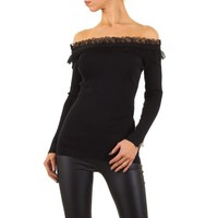 Damen Pullover von Moewy Gr. one size - black