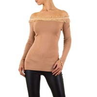 Damen Pullover von Moewy Gr. one size - apricot