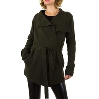 Damen Strickjacke von Shk Paris Gr. one size - khaki