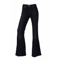 Dames flared broek donker-blauw