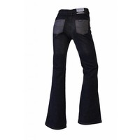 Dames flared broek donker-blauw