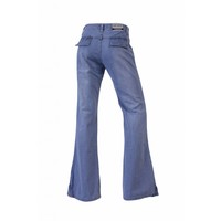Dames flared broek licht-blauw