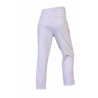 Dames broek regular fit met stretch wit