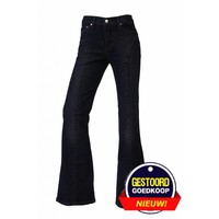 Dames flared broek donker-blauw