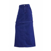 Dames lange spijkerrok donker-blauw