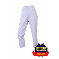 Dames broek regular fit met stretch wit