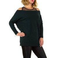 Dames Sweater van Moewy Gr. één maat -groen