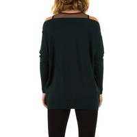 Dames Sweater van Moewy Gr. één maat -groen