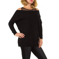 Damen Pullover von Moewy Gr. one size - black