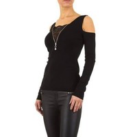 Damen Pullover von Moewy Gr. one size - black