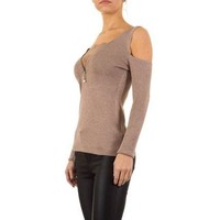Damen Pullover von Moewy Gr. one size - taupe