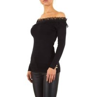 Damen Pullover von Moewy Gr. one size - black