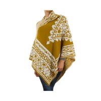 Damen Poncho Gr. Einheitsgröße - Senf