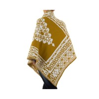 Damen Poncho Gr. Einheitsgröße - Senf