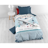 Dekbedovertrek Airplane 713 blauw